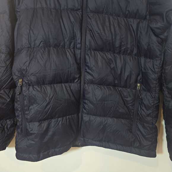 Eddie Bauer EB650 Men’s Hooded Down Puffer Jacket Size M Navy 650 Fill Quilted - Picture 6 of 10